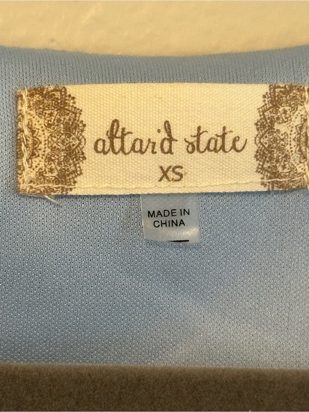 Altar'd State Light Blue Tiered Mini Dress - Picture 4 of 6